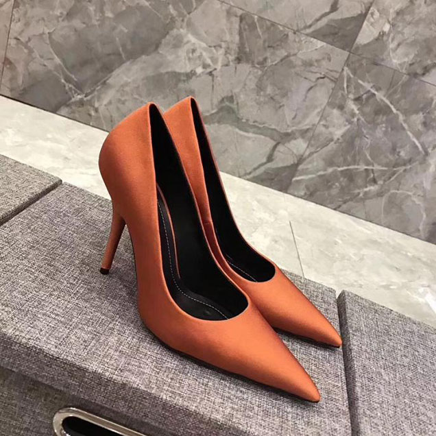 Balenciaga 110 Pointy Toe Knife Stiletto Pumps Calfskin Leather Fall Winter 2017 Collection Tan