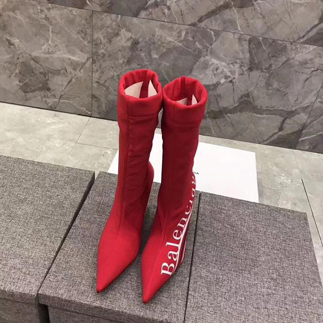 Balenciaga Colette Booties Bernie Sanders Fall Winter 2017 Collection Red