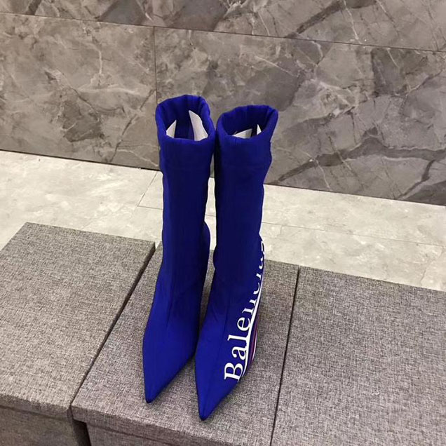 Balenciaga Colette Booties Bernie Sanders Fall Winter 2017 Collection Blue