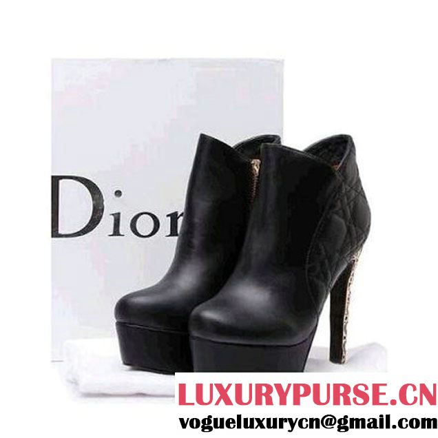 Dior black calfskin side zipper boot (GD4002-012016 )