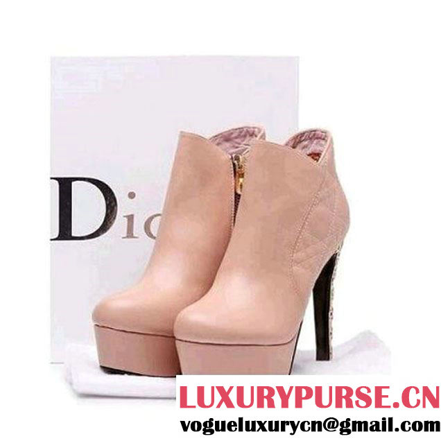 Dior pink calfskin side zipper boot (GD4002-012017 )