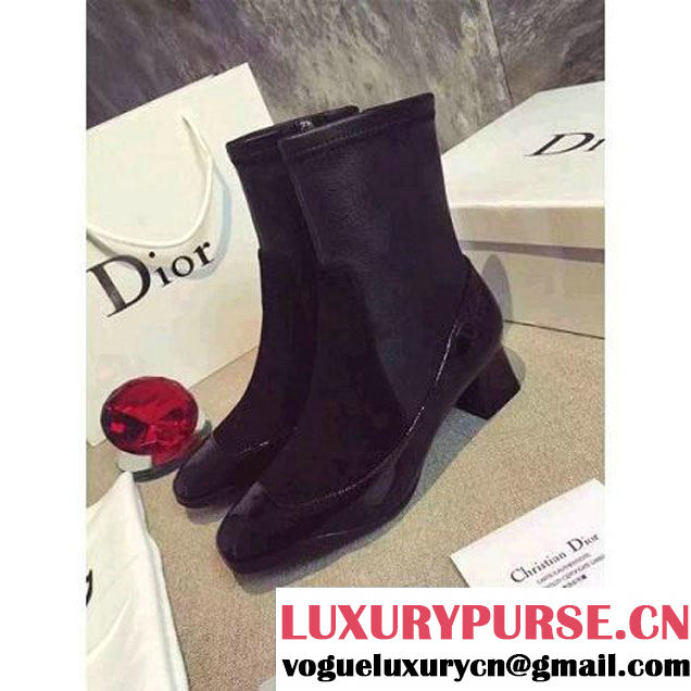 Dior Patent Leather and Suede Short Boot 2015 (SZ2027-110851 )