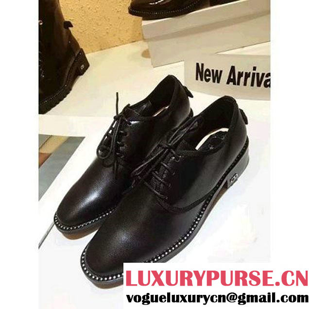 Dior Black Calfskin Derby Shoes Autumn 2016 (GD4029-6072263 )