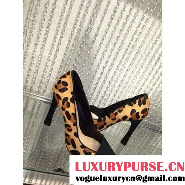 DIOR LEOPARD PRINT PONY-EFFECT LEATHER PUMP Pre-spring 2015 (GD4006-1805 )