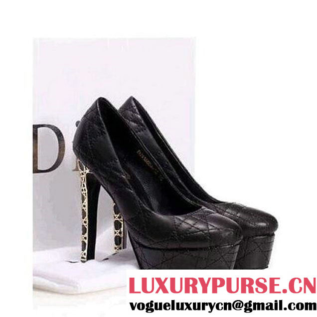 Dior black leather platform pump (GD4002-012103 )