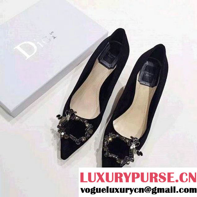 Dior Velour Pump 6 cm Black Winter 2016 (GD5013-6092901 )