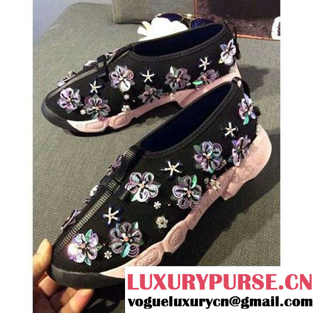 Dior Black Embroidered Sneaker 2015 (GD2b020-041521 )