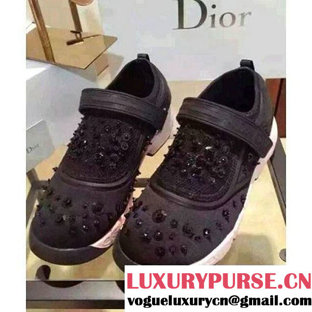 Dior Fusion Technical Fabrics Sneaker Adorned with Embrodery Black 2015 (GD4026-080414 )