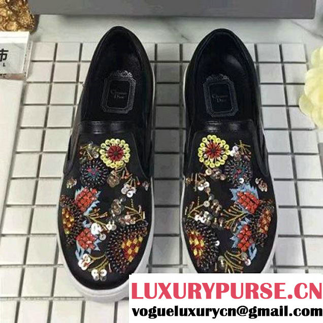 Dior Floral Embroidery Slip-On Sneaker 1 (GD5002-7011603 )