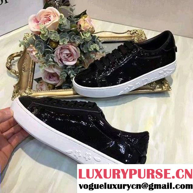 Dior Crinkled Lambskin Leather Sneakers Black Cruise 2017 (GD066-7032057 )