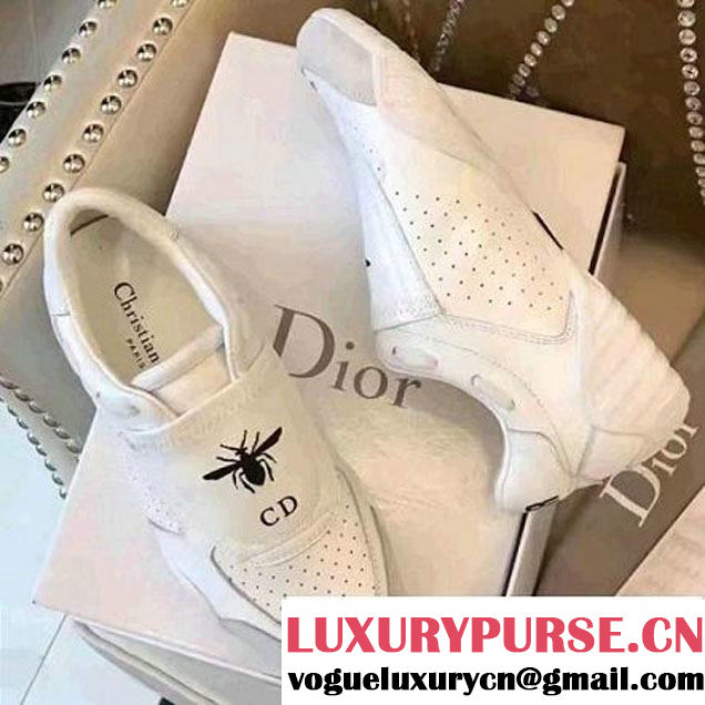 Dior Sneaker In Perforted & Suede Calfskin With Bee White Fashion Show 2017 (GD5033-7040134 )