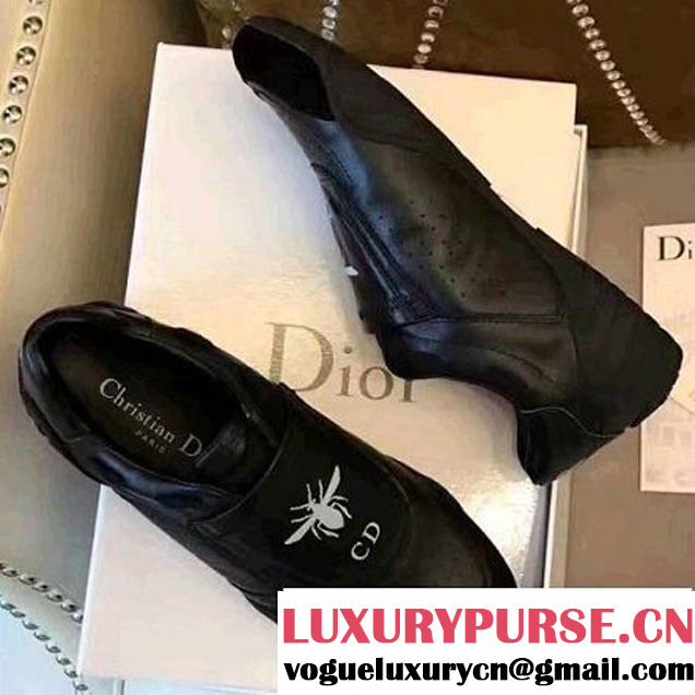 Dior Sneaker In Perforted & Suede Calfskin With Bee Black Fashion Show 2017 (GD5033-7040135 )