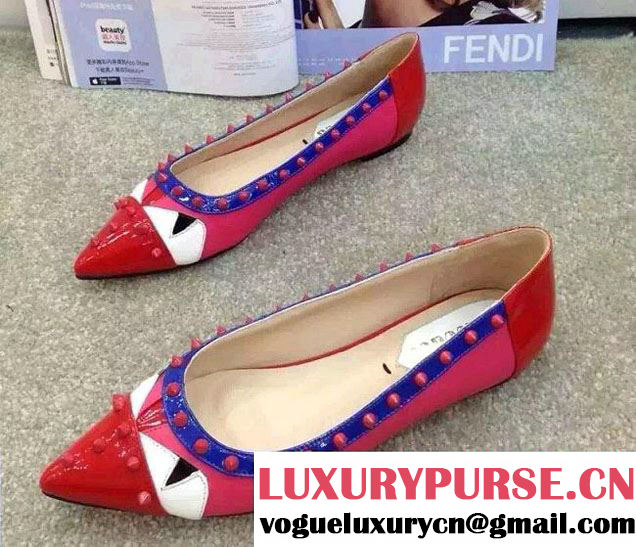 Fendi Monster Eyes with Studs Ballerina Fuchsia 2015