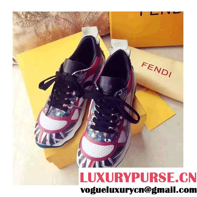 Fendi Multicolor Granite Print Sneakers Black 2016