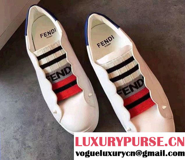 Fendi Wavy Edging Slip-ons Sneakers 2017