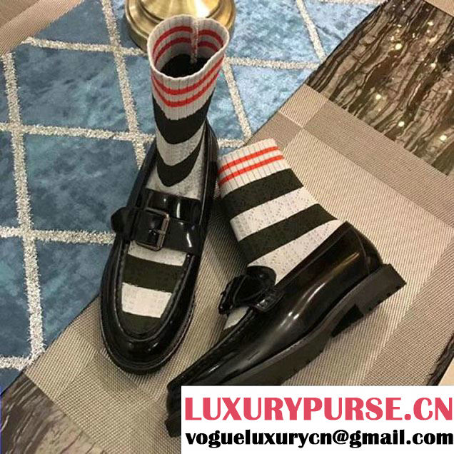 Fendi Fabric & Calfskin Rockoko Loafer Black 2018 (GD5013-8010820 )