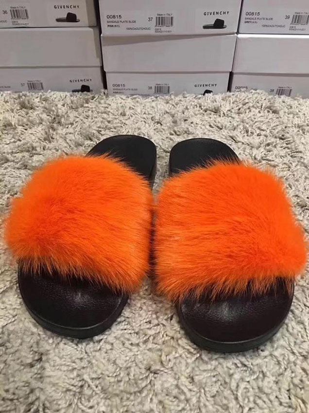 Givenchy Mink Fur Slides Pre-Fall 2017 Bag Collection Orange