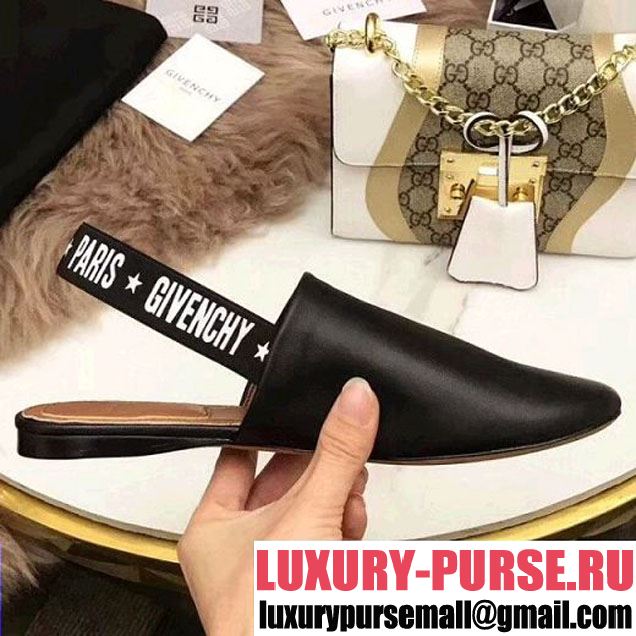 Givenchy Sling Back Givenchy Stars Flat Mules Black 2018 (GD2057-8022730 )