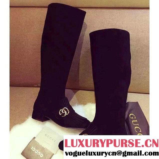 Gucci Lambskin Suede Knee Boot F/W 2015 (SZ4023-102828 )