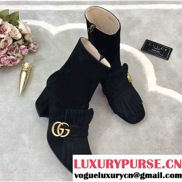 Gucci Suede Ankle Boot in Black 2017 (GD5002-7120254 )