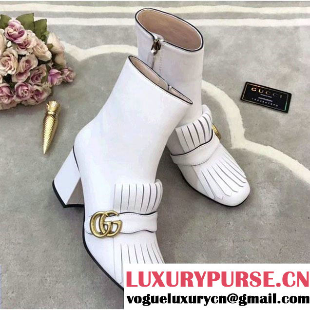 Gucci Calfskin Ankle Boot in White 2017 (GD5002-7120252 )