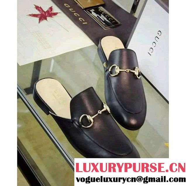 Gucci Princetown Leather Slipper Black 2016 (SZ3020-6032850 )