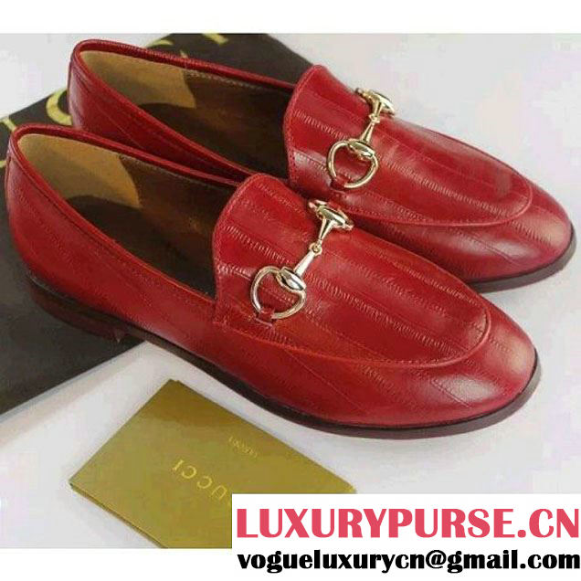 Gucci Jordaan Eel Loafer 404069 Red 2016 (SZ4029-6040622 )