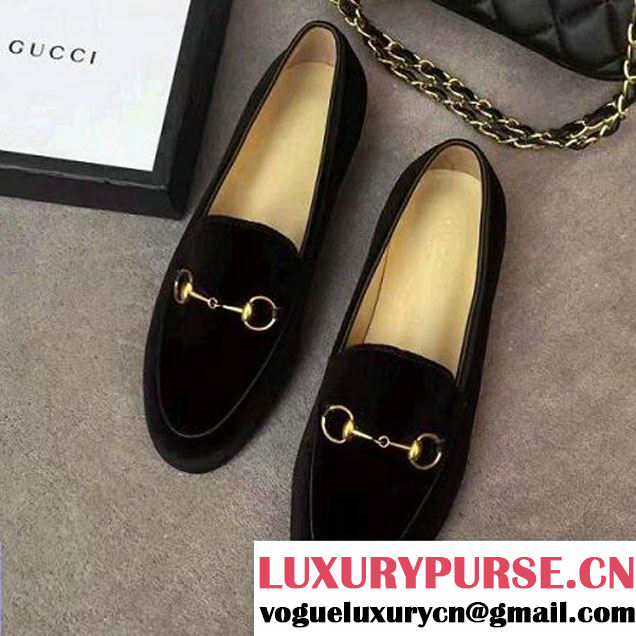 Gucci Velvet Loafer 404069 Black 2017 (SML-7021629 )