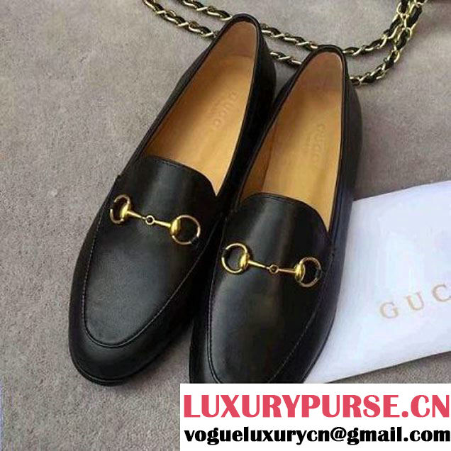 Gucci Jordaan Leather Loafer 404069 Black 2017 (SML-7021631 )