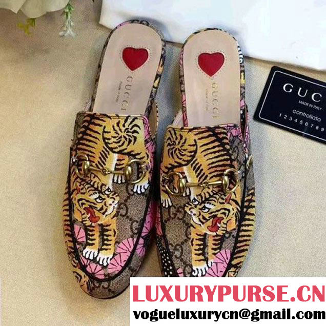 Gucci 460881 Princetown Gucci Bengal Slipper Pink 2017 (GD1042-7062818 )