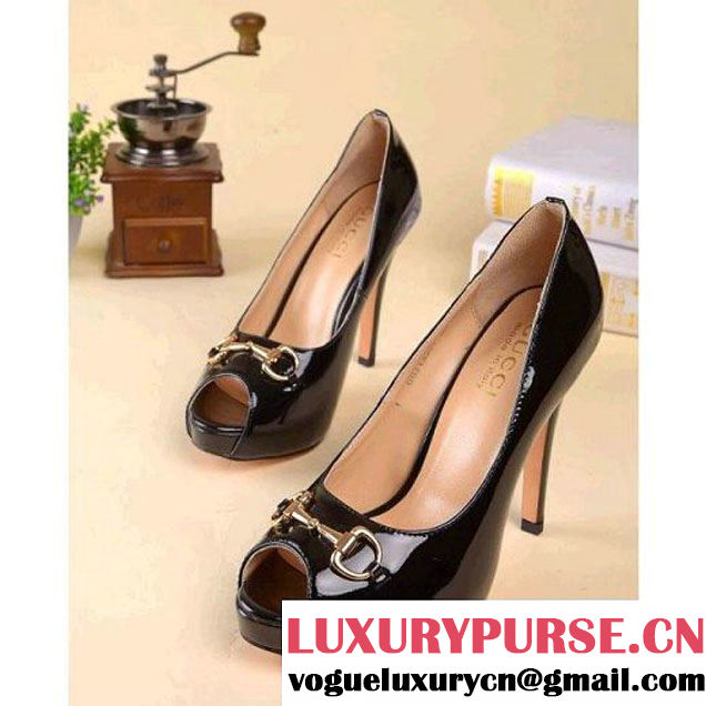 Gucci patent leather peep-toe pump (GD4002-011504 )