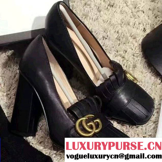 Gucci 408206 Calfskin Pump 10cm Black 2016 (GD2057-6102614 )