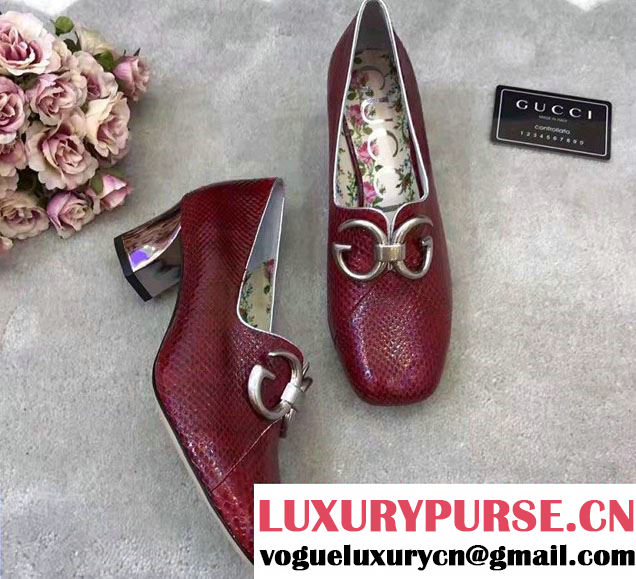 Gucci GG Rose Print Mid Heel Pumps 474463 2017