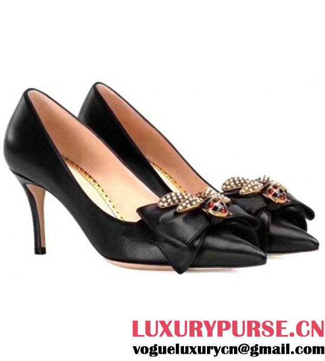 GUCCI Real Leather Ladies Shoes Black