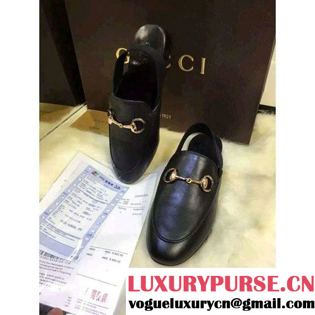 Gucci Jordaan Metallic Calfskin Loafer in Black 2016 (GD4004-6011241 )