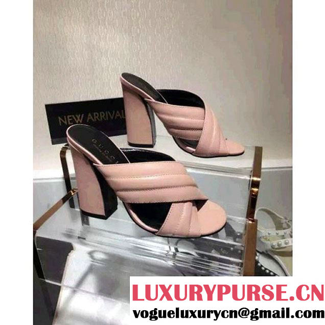 Gucci Leather Crossover Sandal in Pink 2016 (GD4029-6031749 )