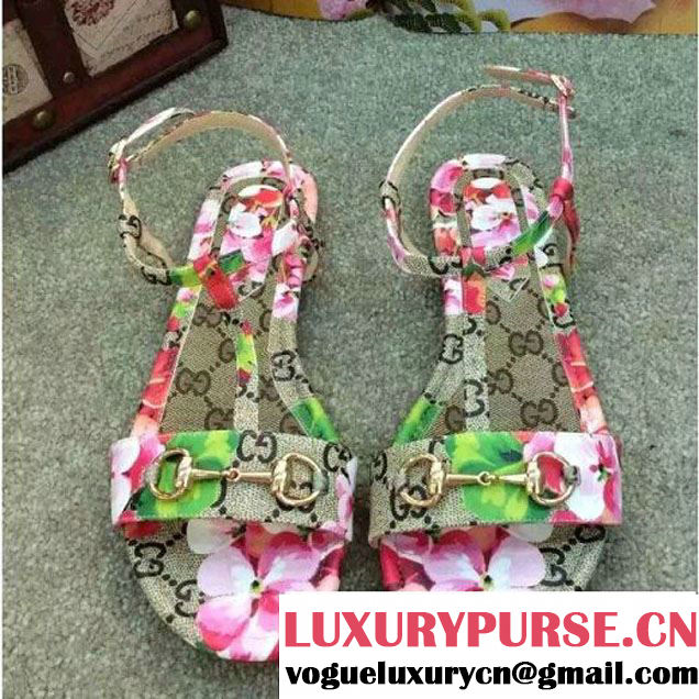 Gucci Double G Red Blooms Print Sandal (GD4002-7011715 )