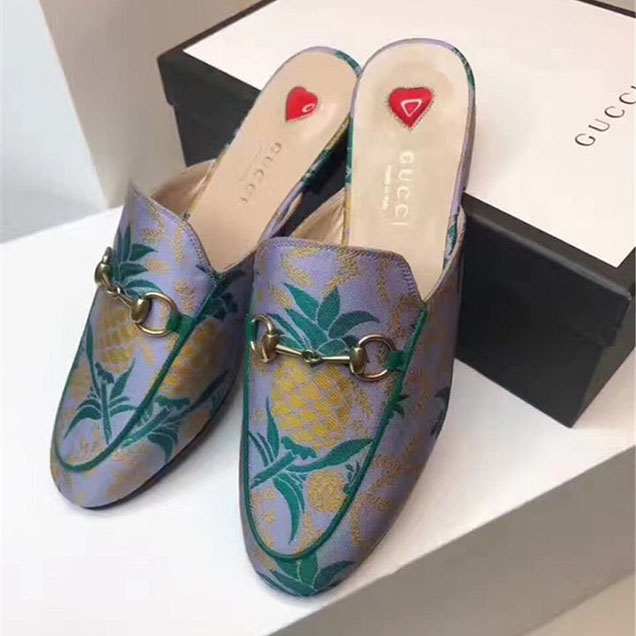 Gucci Flora Princetown Slippers Calfskin Leather Fall Winter 2017 Collection Floral Multi