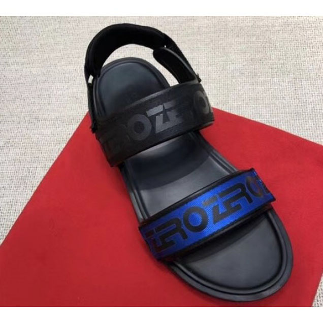 Gucci Leather and Removable Black/Blue Straps Men's Sandals 2018