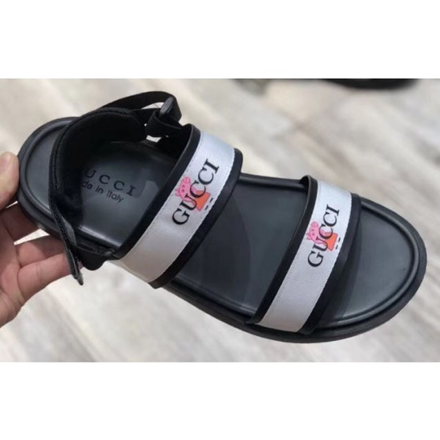 Gucci Logo and Peppa Pig White Men's Sandals 2018