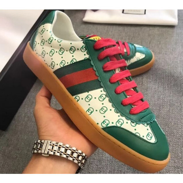 Gucci GG Pattern Web Gucci-Dapper Dan Lovers Sneakers Green 2018