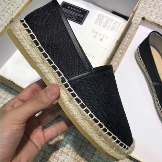 Gucci GG Supreme Canvas Espadrilles Black