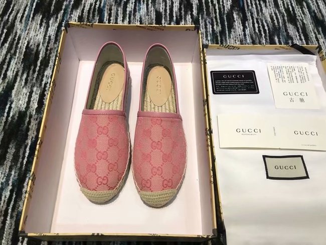 Gucci logo canvas espadrille GG1384LRF pink