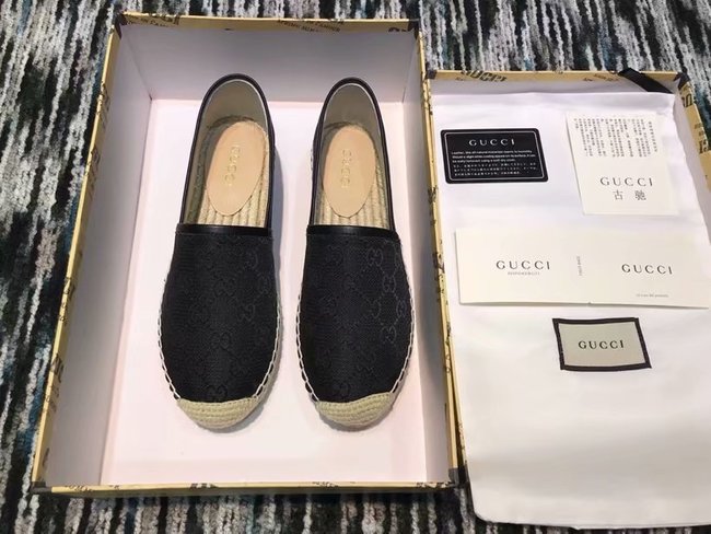 Gucci logo canvas espadrille GG1384LRF black