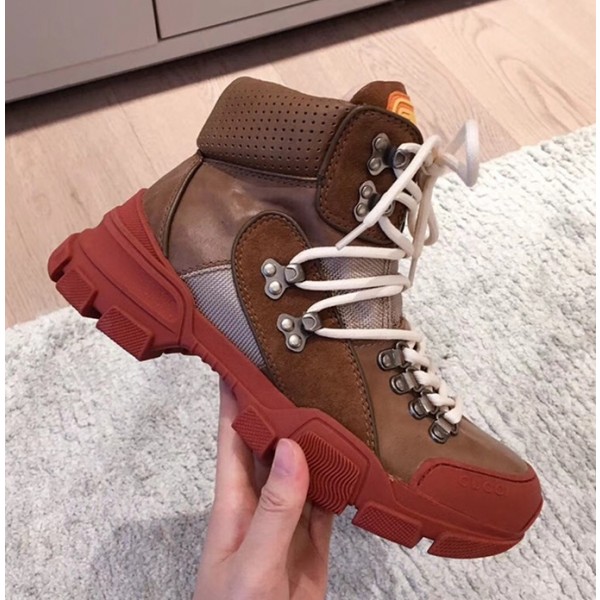 Gucci Flashtrek High-Top Sneaker 521679 Taupe 2018