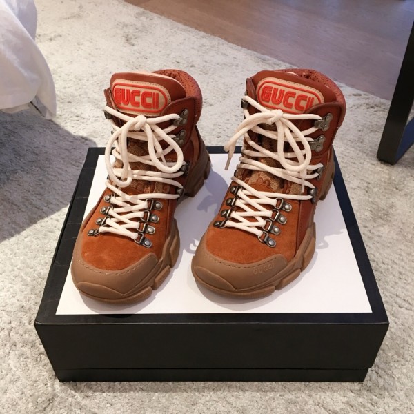 Gucci Flashtrek GG High-Top Sneaker 521679 Brown 2018