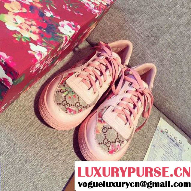 Gucci Blooms Print Low-top Sneakers Pink 2016 (SZ4029-6040108 )