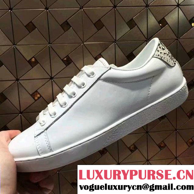 Gucci Ace Leather Low-top Sneaker For Men/Women White 2017 (SZ2029-6123119 )