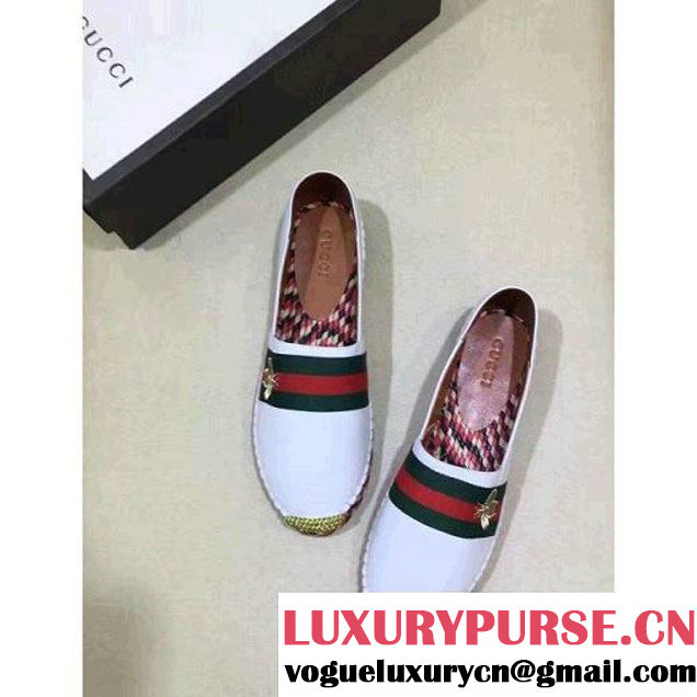 Gucci Lambskin Espadrilles in White 2017 (GD2025-7010752 )