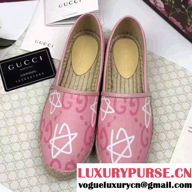 Gucci GucciGhost Print Espadrille Pink 2017 (JQB-7050608 )